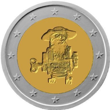 Jeromobot on Euro coin